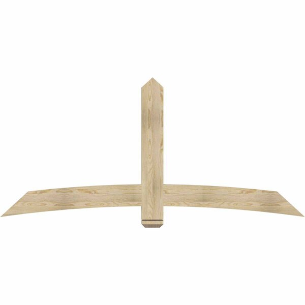 Ekena Millwork Bellingham Rough Sawn Timber Gable Bracket, Douglas Fir, 84"W x 38"H x 2"D x 6"F, 11/12 Pitch GBW084X38X0206BEL00RDF - main